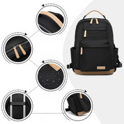 Rucsac elegant pentru femei, Miss Lulu, cu husa pentru laptop si buzunare multiple, bareta troler, BPM2431