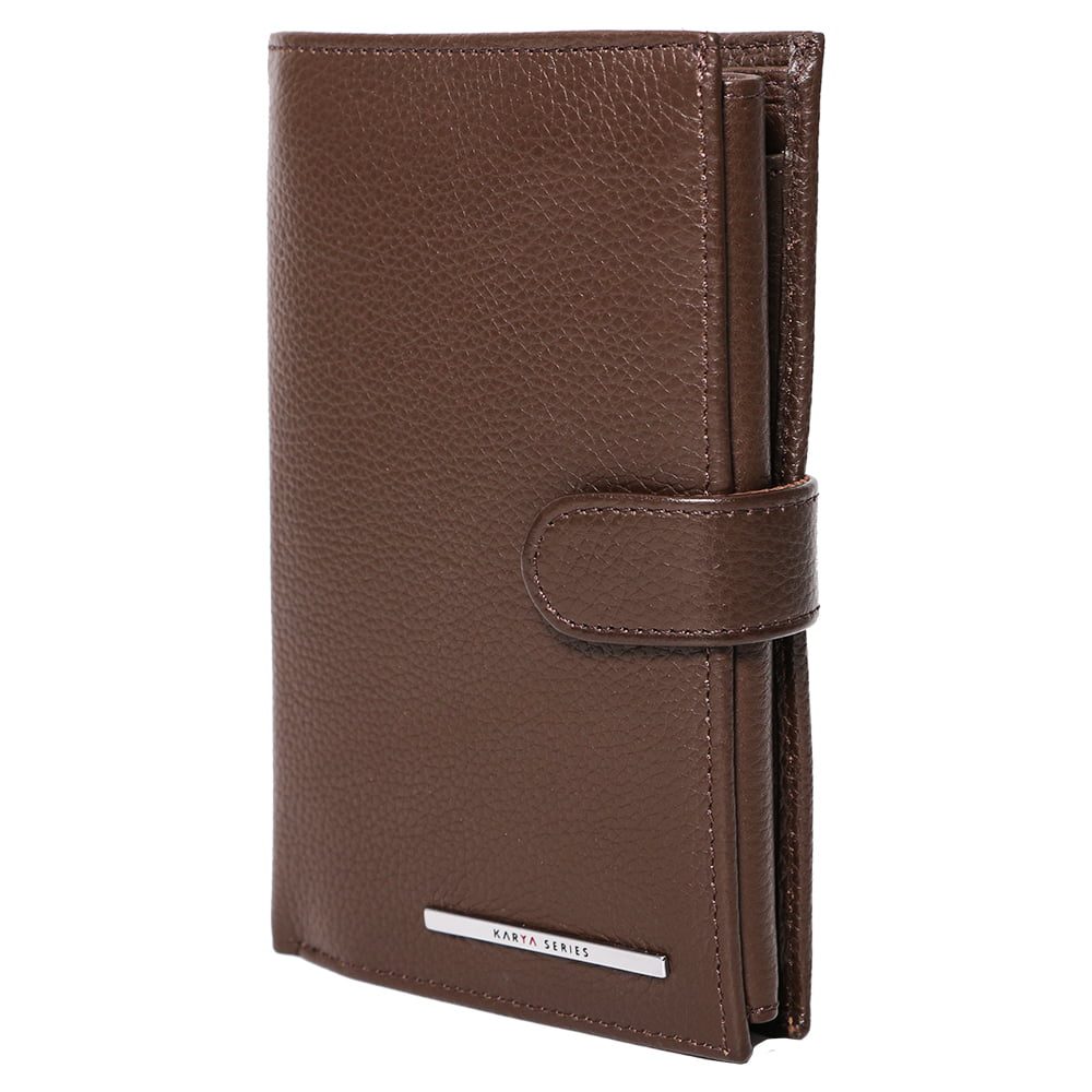 Portofel barbati, piele naturala, pentru barbati, cu capsa metalica 0498