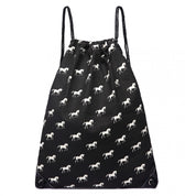 Rucsac casual unisex, bretele snur, imprimeu cai, KONO E1406H