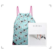Rucsac cu snur unisex, imprimeu unicorn, Miss Lulu E1406UN