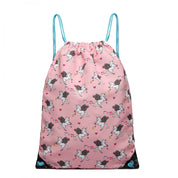 Rucsac cu snur unisex, imprimeu unicorn, Miss Lulu E1406UN