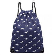 Rucsac casual unisex, bretele snur, imprimeu cai, KONO E1406H