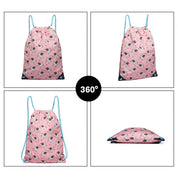 Rucsac cu snur unisex, imprimeu unicorn, Miss Lulu E1406UN
