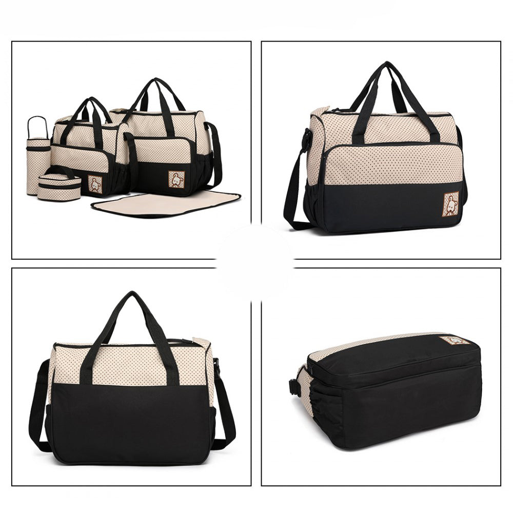 Geanta pentru maternitate, set din 5 accesorii, din poliester, Miss LULU, 9026