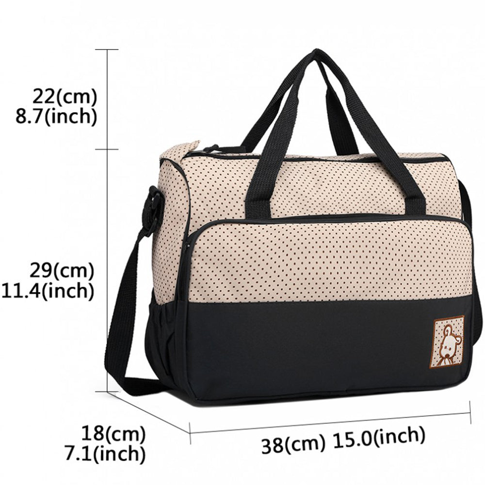 Geanta pentru maternitate, set din 5 accesorii, din poliester, Miss LULU, 9026