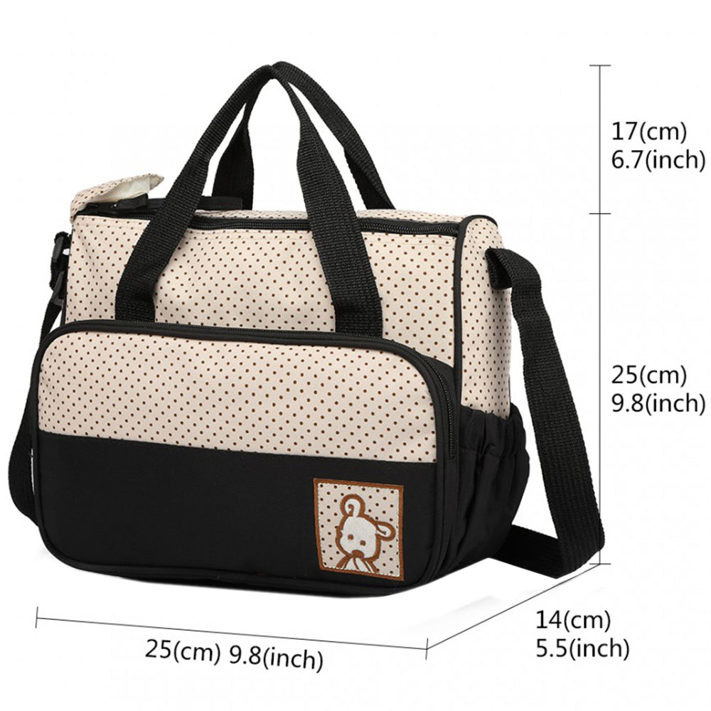 Geanta pentru maternitate, set din 5 accesorii, din poliester, Miss LULU, 9026
