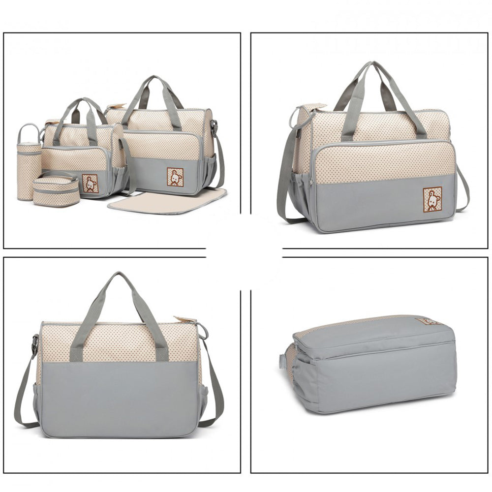 Geanta pentru maternitate, set din 5 accesorii, din poliester, Miss LULU, 9026