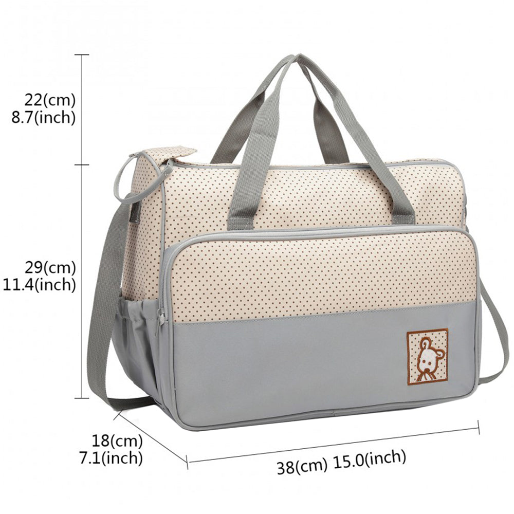 Geanta pentru maternitate, set din 5 accesorii, din poliester, Miss LULU, 9026