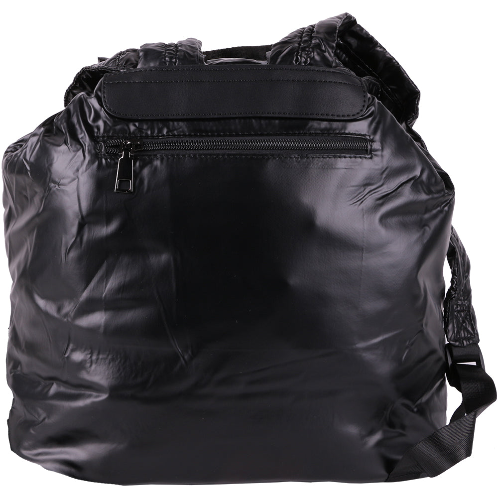 Rucsac matlasat metalic cu ursulet de plus pentru dama, casual esHermosa, AB-5036-2