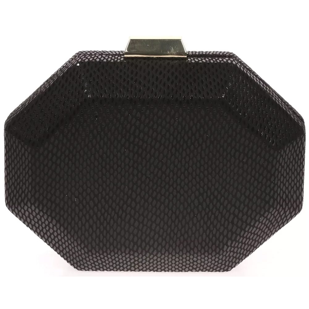 Geanta Clutch de seara pentru dama, cu efect piele de sarpe, Paula Rossi AD-125105