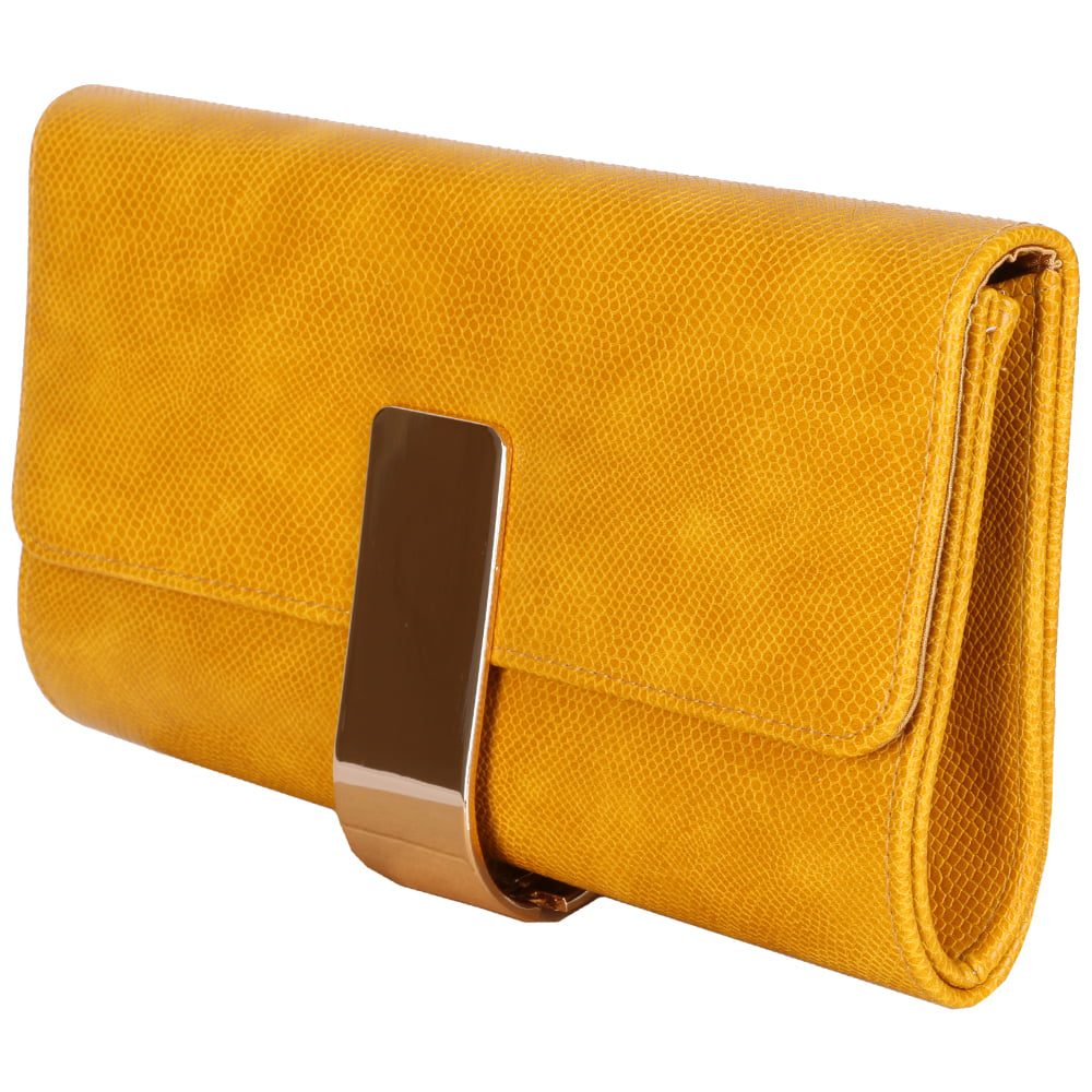 Clutch din piele eco, cu efect piele de sarpe, AD-130281