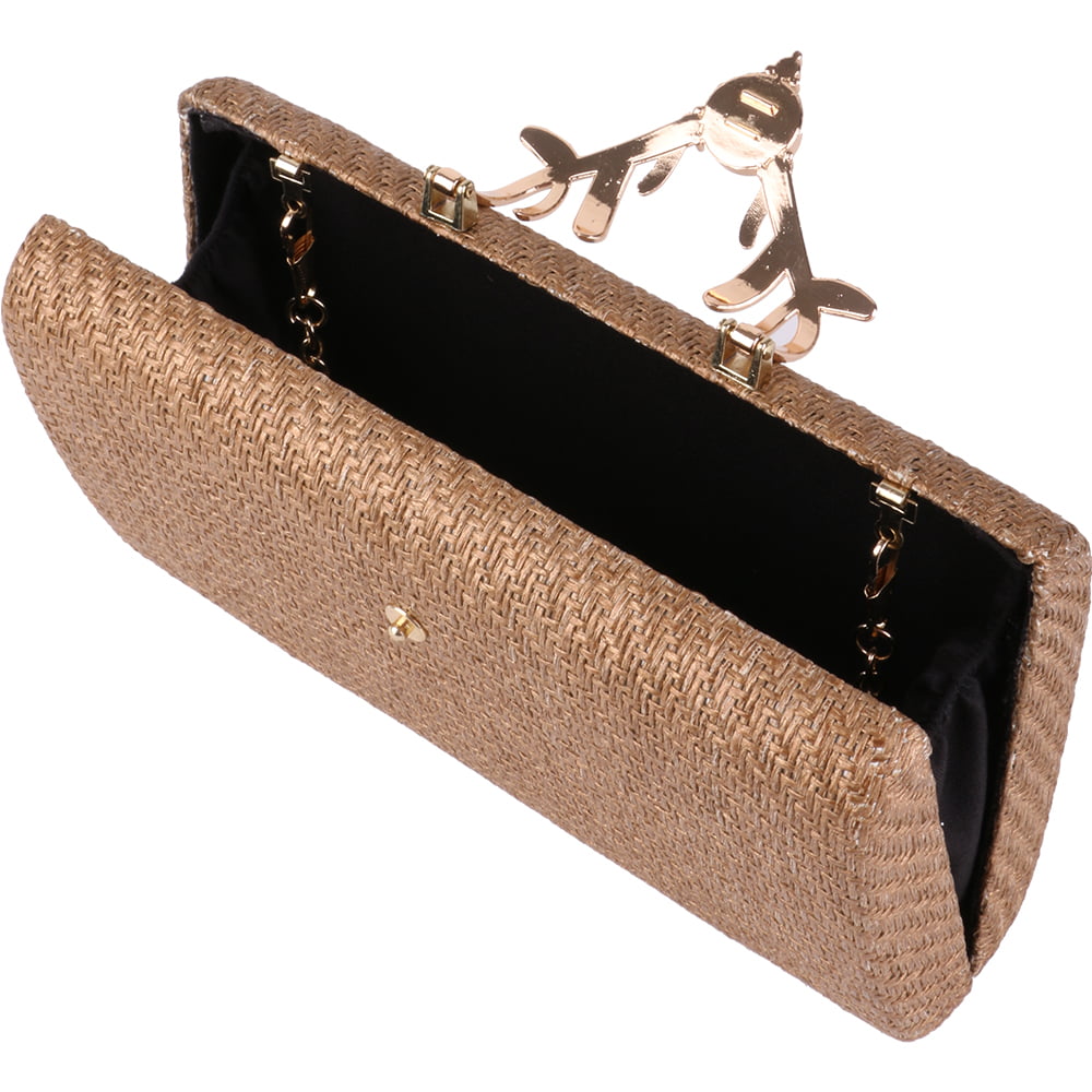 Geanta clutch de seara pentru dama, eleganta, din rafie Paula Rossi AD-22215