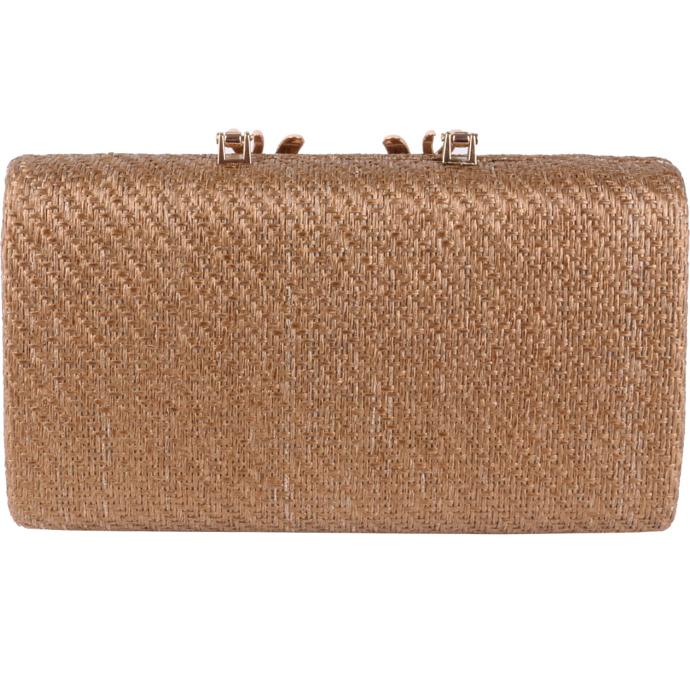 Geanta clutch de seara pentru dama, eleganta, din rafie Paula Rossi AD-22215