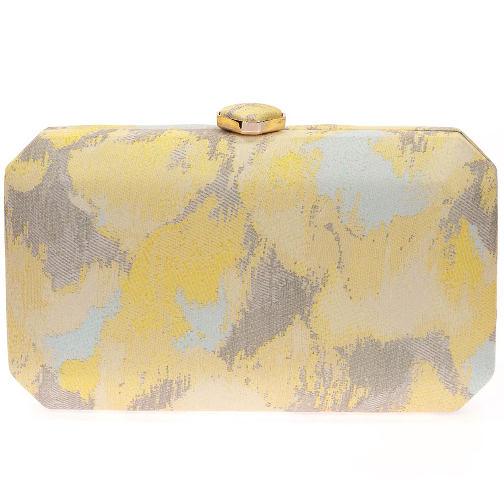 Geanta Clutch cu detalii imprimate, din tetasura moale, Paula Rossi AD-23026