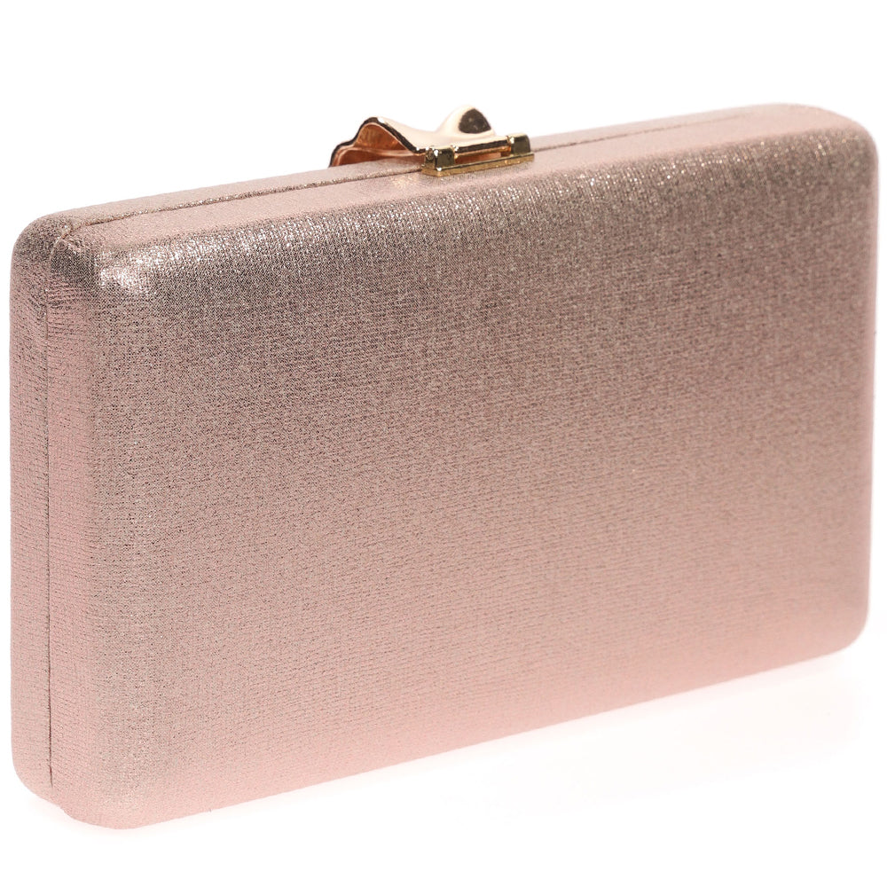 Geanta Clutch eleganta cu inchidere frunza din metal auriu, Paula Rossi AD-41372