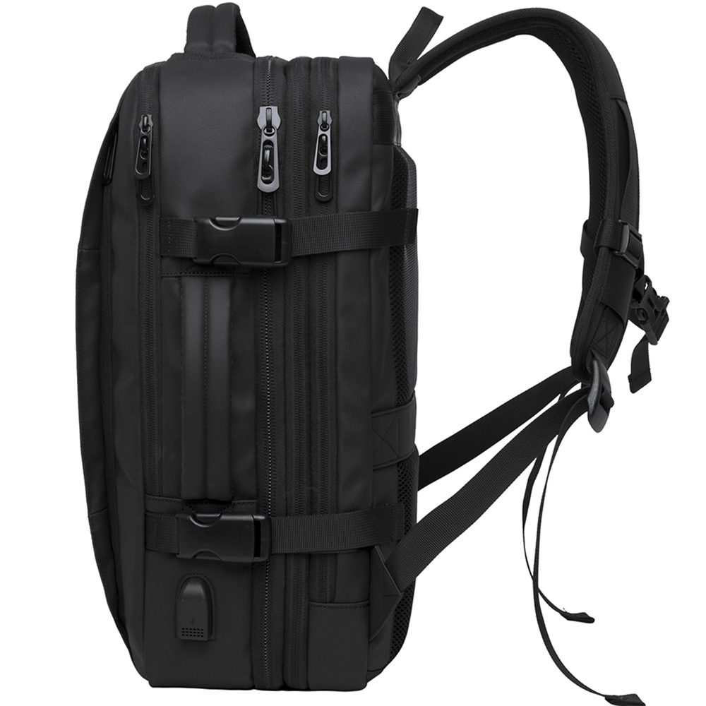 Rucsac multi-functional pentru laptop, extensibil din poliester este rezistent la stropi de apa, cu port USB, se fixeaza de valiza, BANGE BG1908