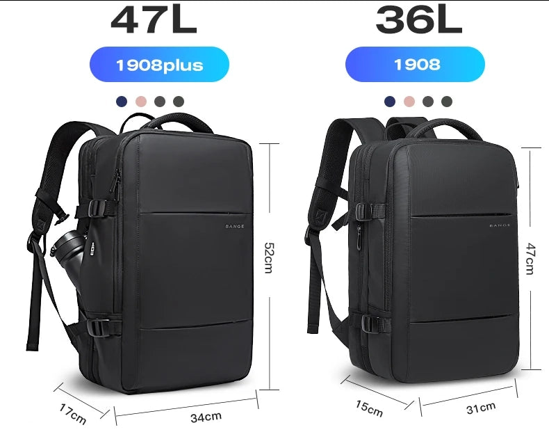 Rucsac multifunctional pentru laptop, extensibil, rezistent la stropi de apa, port USB, BANGE BG1908