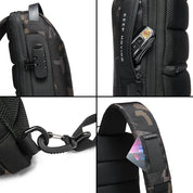 Rucsac crossbody pentru barbati, rezistent la stropi, buzunar antifurt, port USB, BANGE BG22085