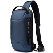 Rucsac crossbody pentru barbati, rezistent la stropi, buzunar antifurt, port USB, BANGE BG22085