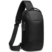 Rucsac crossbody pentru barbati, rezistent la stropi, buzunar antifurt, port USB, BANGE BG22085