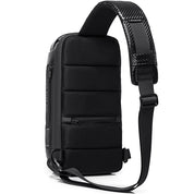 Rucsac crossbody pentru barbati, rezistent la stropi, buzunar antifurt, port USB, BANGE BG22085