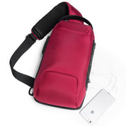 Rucsac crossbody pentru barbati, rezistent la stropi, buzunar antifurt, port USB, BANGE BG22085