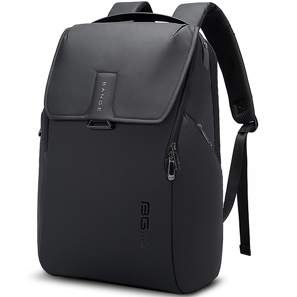 Rucsac modern unisex cu clapa magnetica, compartiment separat pentru laptop 15.6 inch, din poliester rezistent la stropi, cu buzunar ascuns, BANGE BG2581