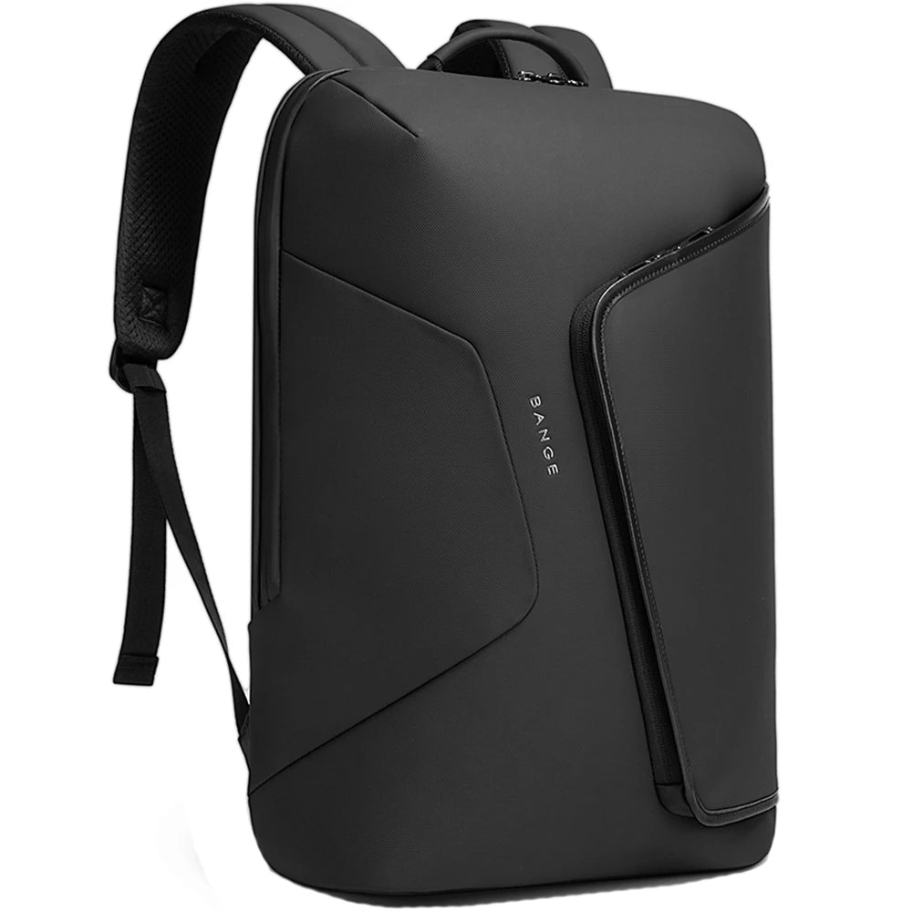 Rucsac unisex pentru laptop 15.6 inch, din poliester este rezistent la stropi cu spate respirabil, cu fixare de valiza, design englez, BANGE BG2913