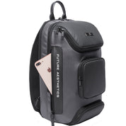 Rucsac crossbody pentru barbati, rezistent la apa, cu buzunar ascuns pe spate, port USB, BANGE BG7086