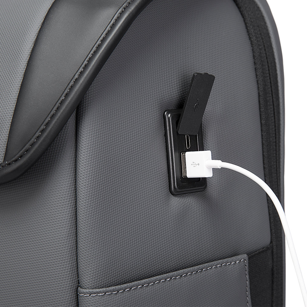 Rucsac Smart Unisex, multifunctional cu lacat TSA si port USB, rezistent la stropi, BANGE BG7276