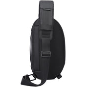 Rucsac mic crossbody asimetric, cu port USB, din poliester este rezistent la stropi, bareta ajustabila stinga dreapta, BANGE BG7306