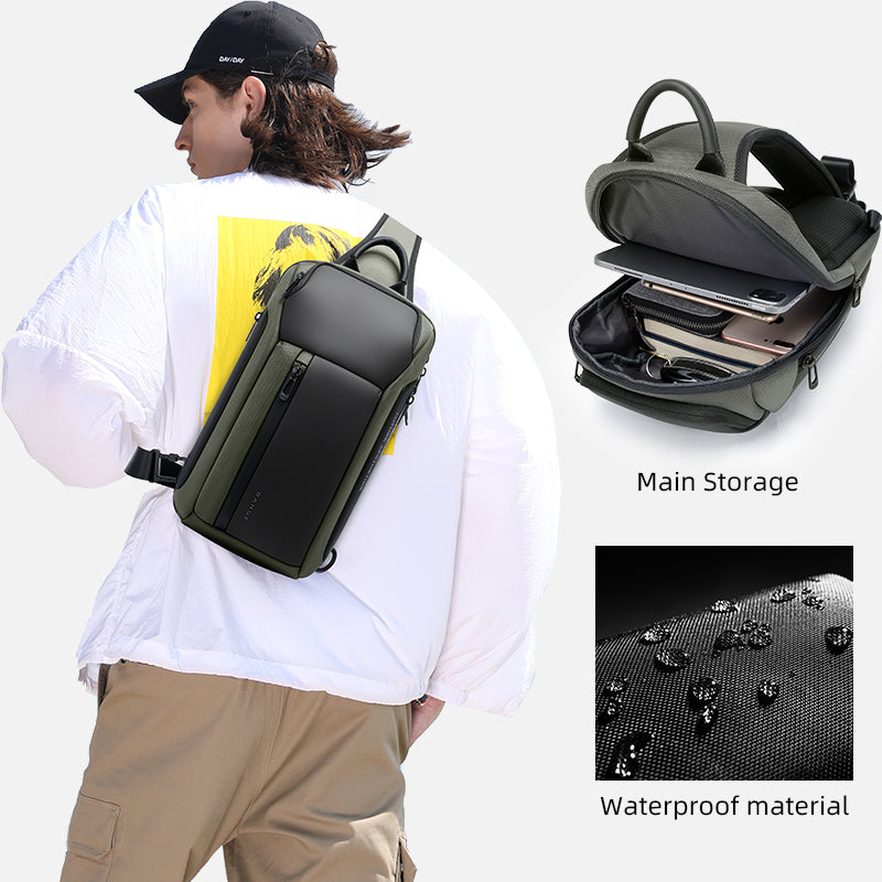 Rucsac casual unisex, futuristic rezistent la apa cu o bareta, buzunar anti furt, BANGE BG7566