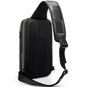 Rucsac crossbody unisex, futuristic din poliester rezistent la apa, cu o bareta stinga dreapta, spate moale cu buzunar anti furt, BANGE BG7566