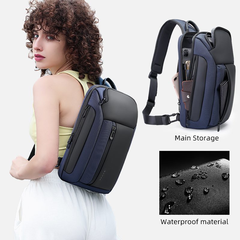 Rucsac casual unisex, futuristic rezistent la apa cu o bareta, buzunar anti furt, BANGE BG7566