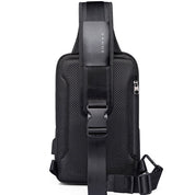 Geanta crossbody, tip rucsac unisex, din poliester rezistent la stropi, buzunar ascus Antifurt, cu Port USB, BANGE BG77112