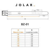 Curea barbati, piele naturala, catarama clasica metalica, JOLAR. BZ-01