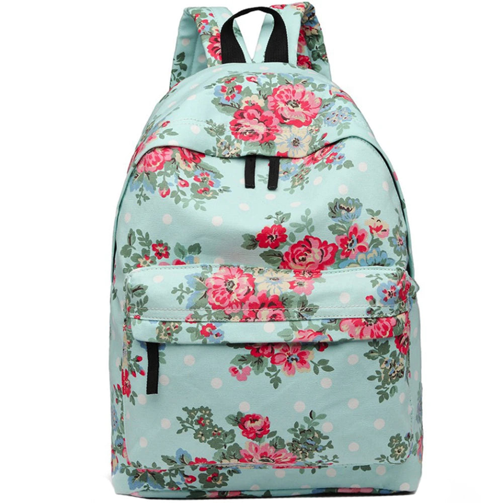 Rucsac casual pentru dama, cu print flori, Miss Lulu E1401F