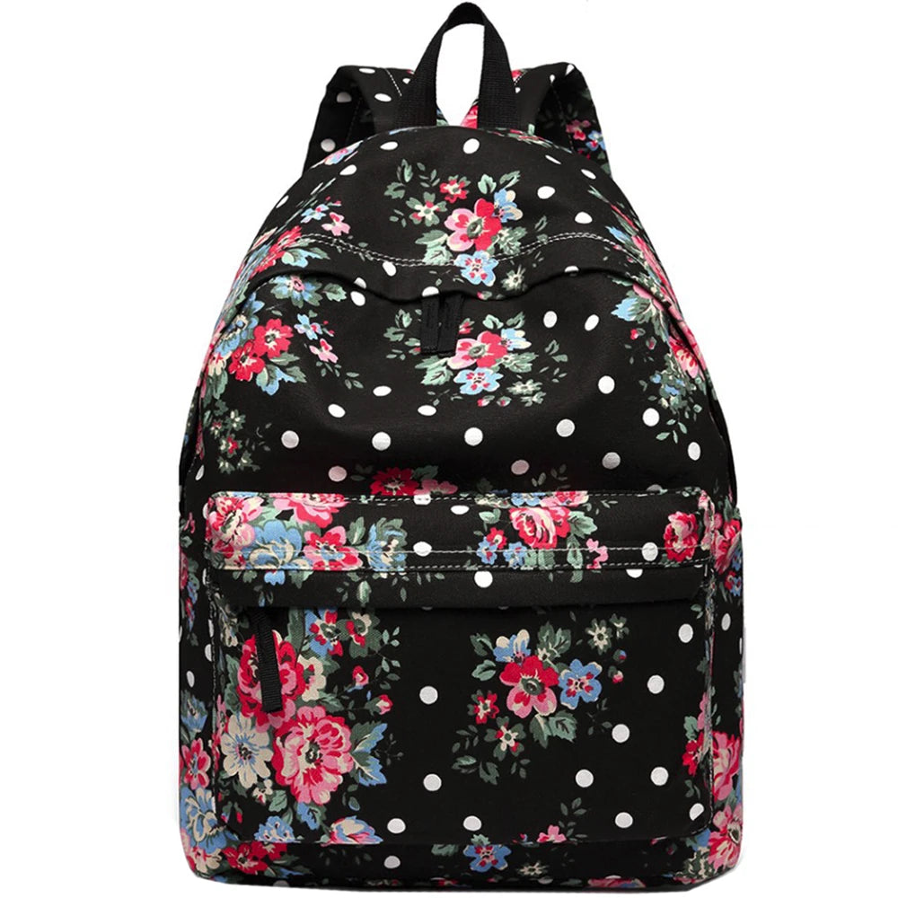 Rucsac casual pentru dama, cu print flori, Miss Lulu E1401F