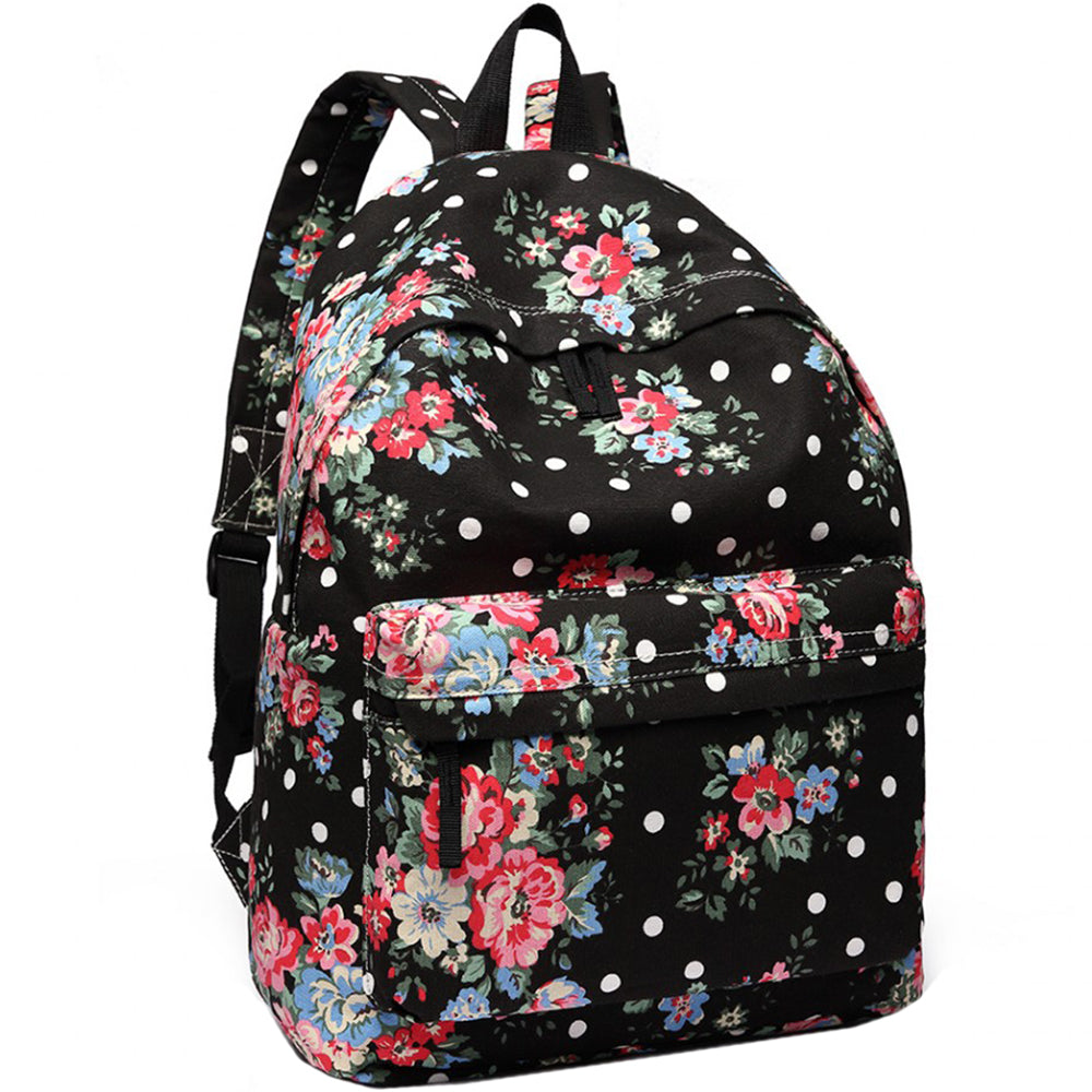 Rucsac casual pentru dama, cu print flori, Miss Lulu E1401F