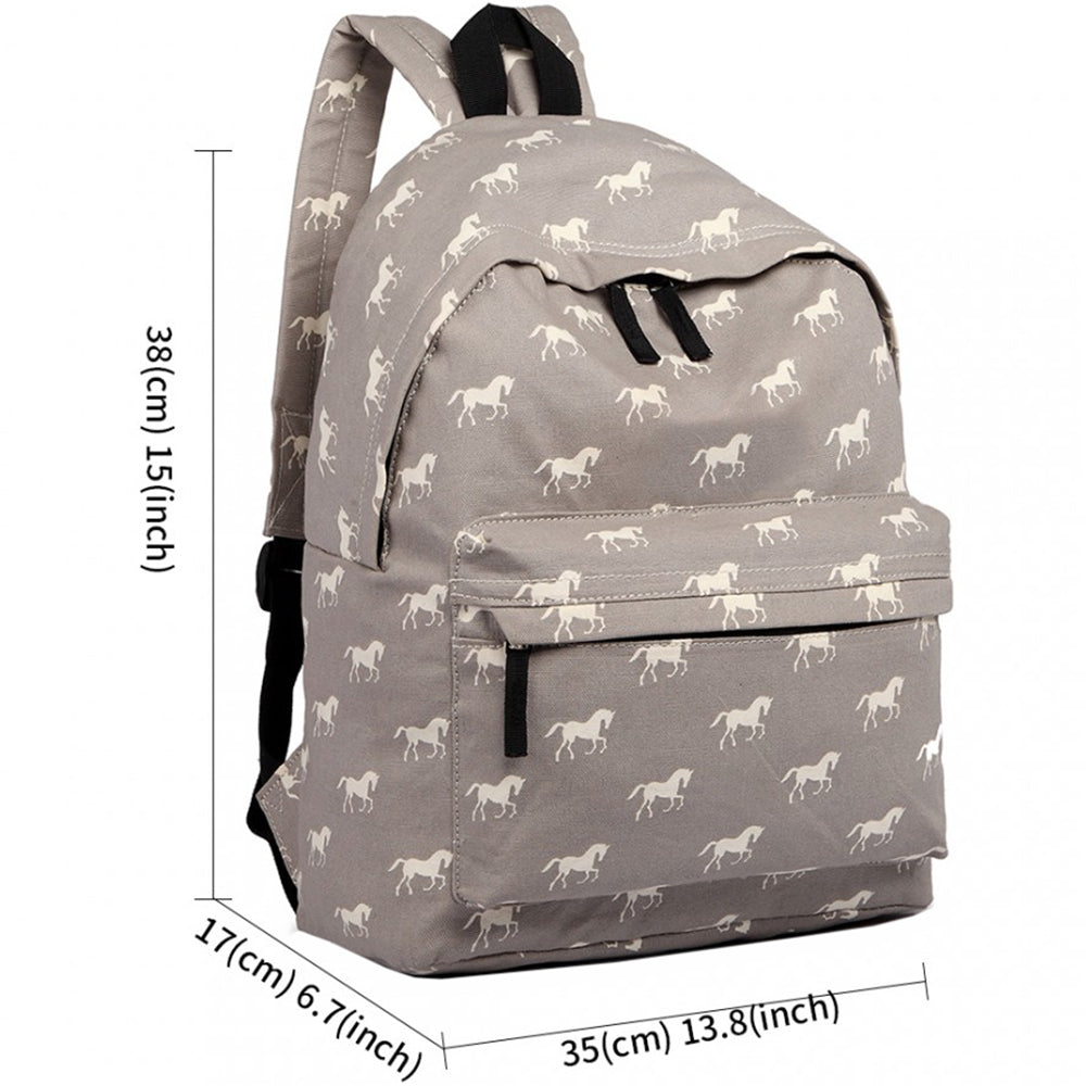 Rucsac casual pentru unisex, cu print caluti, Miss Lulu E1401H