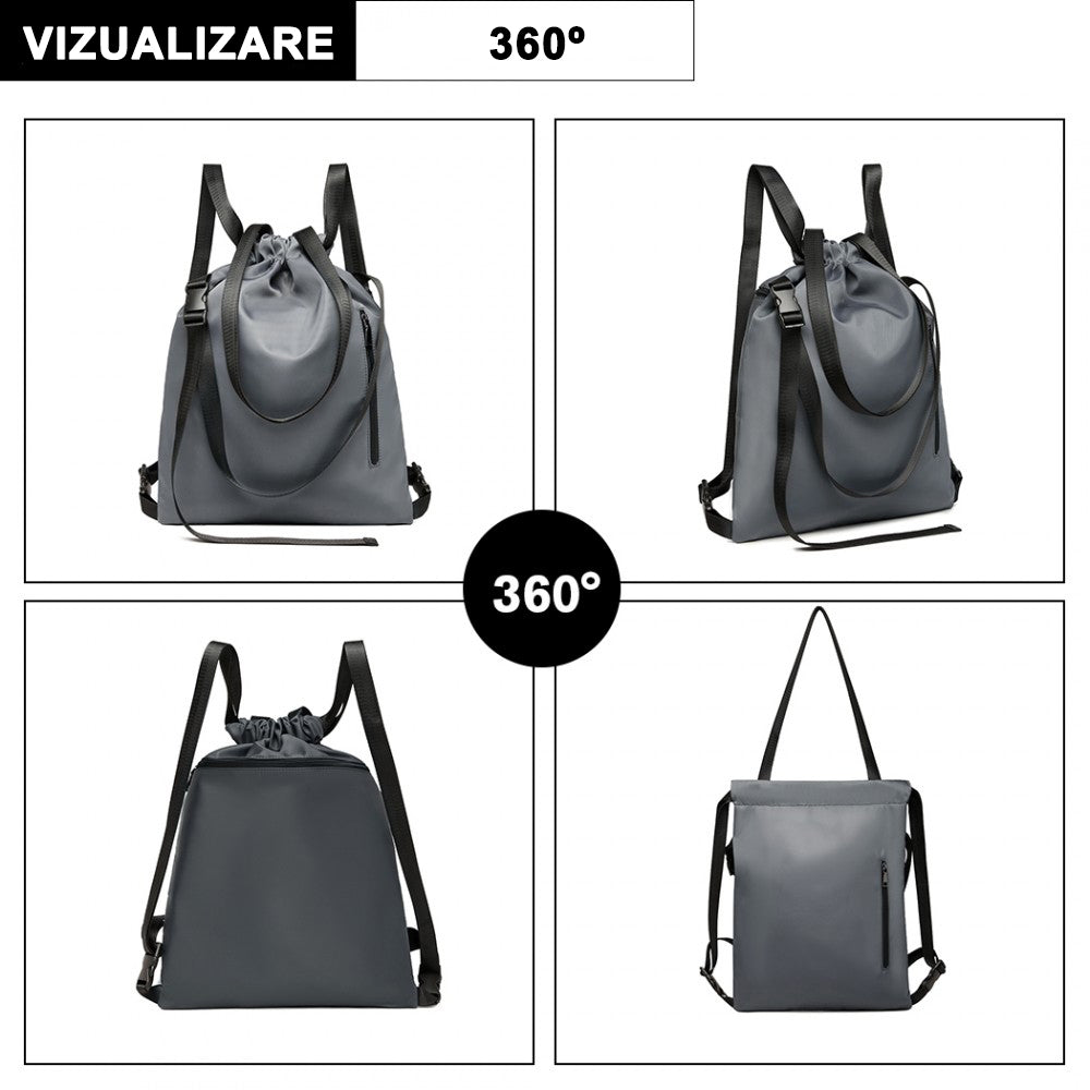 Rucsac casual pentru dama, inchidere cu snur din nylon, rezistent la stropi  Miss Lulu E6912