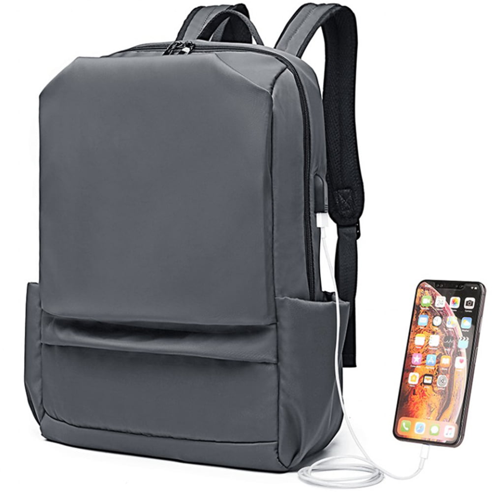 Rucsac smart casual unisex, cu port USB si AUX, din nylon rezistent la stropi, KONO E6913