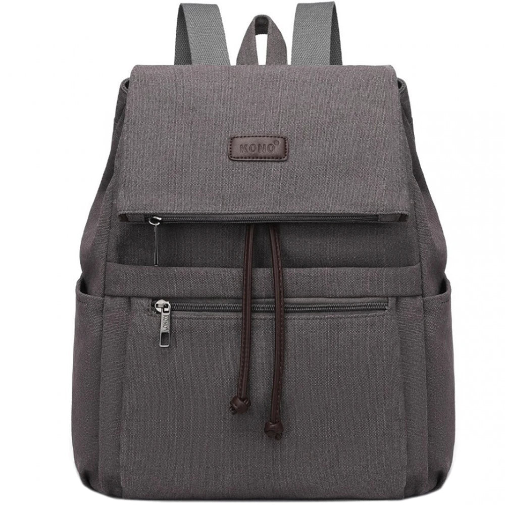 Rucsac casual pentru dame, din panza, compartiment mare cu buzunare interioare, KONO EB2233