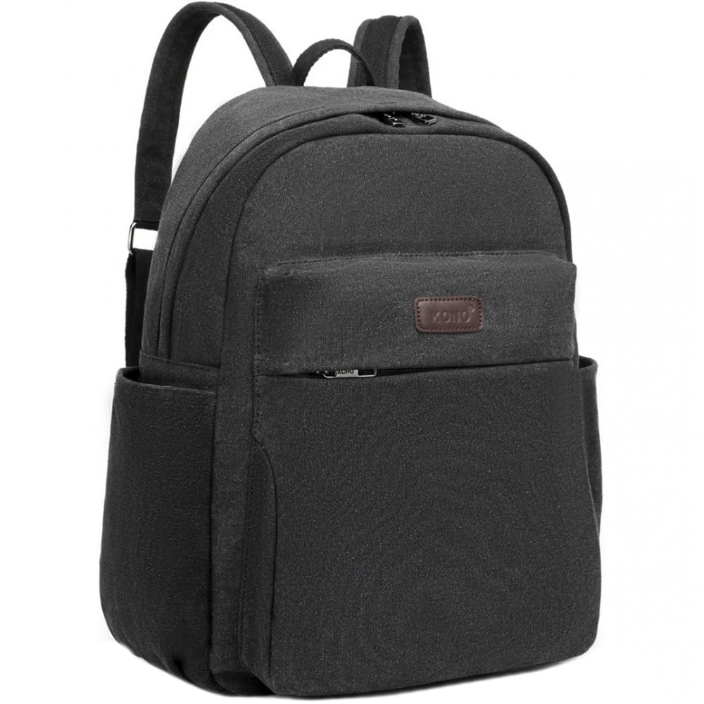 Rucsac casual pentru dama, din panza buzunar ascuns pe spate, KONO EB2234