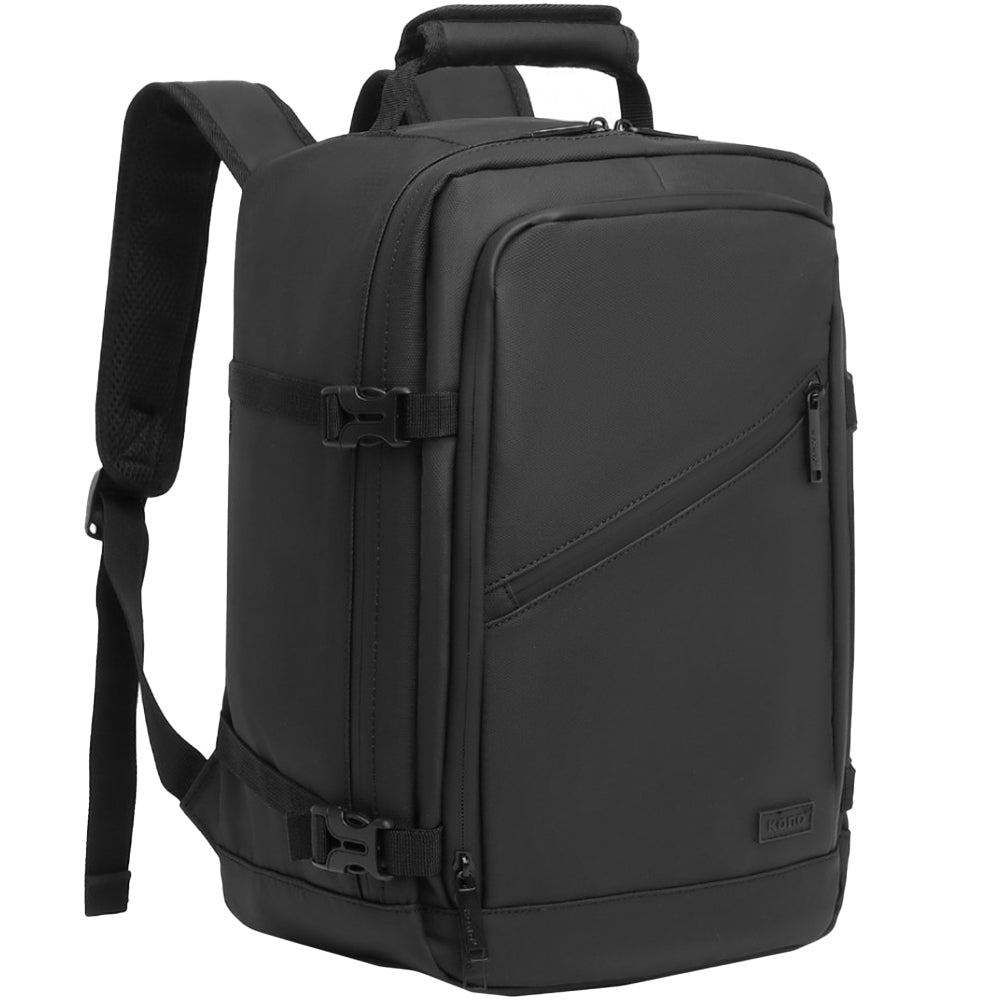 Rucsac pentru calatorii, din poliester acoperit cu PVC rezistent la apa, compartiment laptop 15.6 inch, dimensiune standard pentru cabina, unisex, KONO EM2334