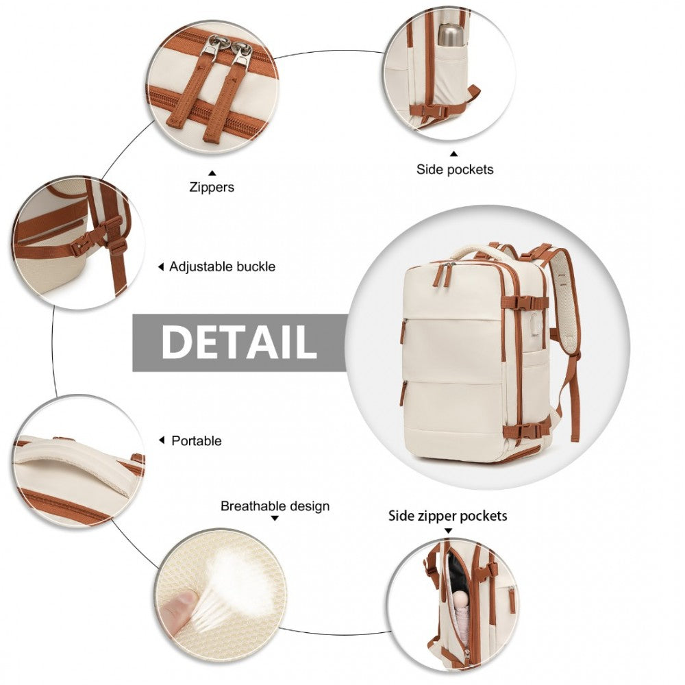 Rucsac multifunctional, compartment laptop 15.6 inch, rezistent la stropi de apa, port USB, pentru calatorii, drumetii activitati zi cu zi, KONO, EQ2344