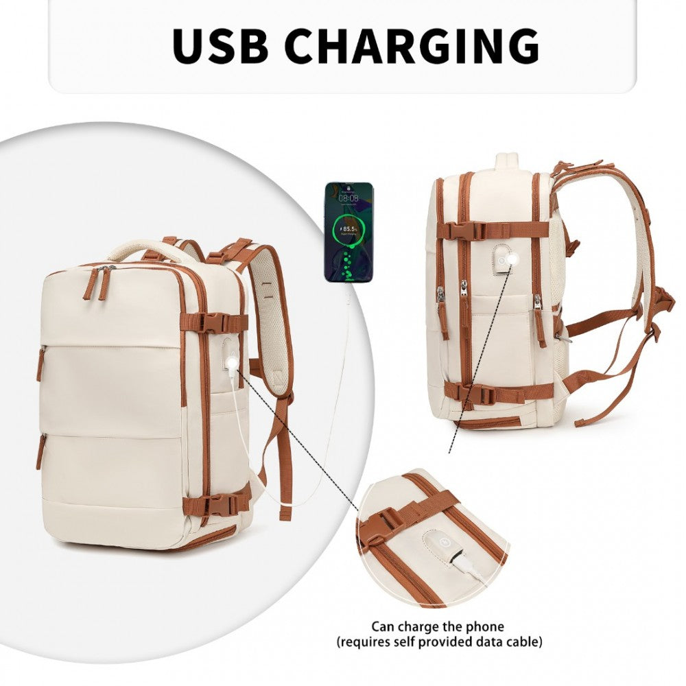 Rucsac multifunctional, compartment laptop 15.6 inch, rezistent la stropi de apa, port USB, pentru calatorii, drumetii activitati zi cu zi, KONO, EQ2344