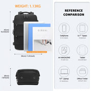 Rucsac multifunctional, compartment laptop 15.6 inch, rezistent la stropi de apa, port USB, pentru calatorii, drumetii activitati zi cu zi, KONO, EQ2344