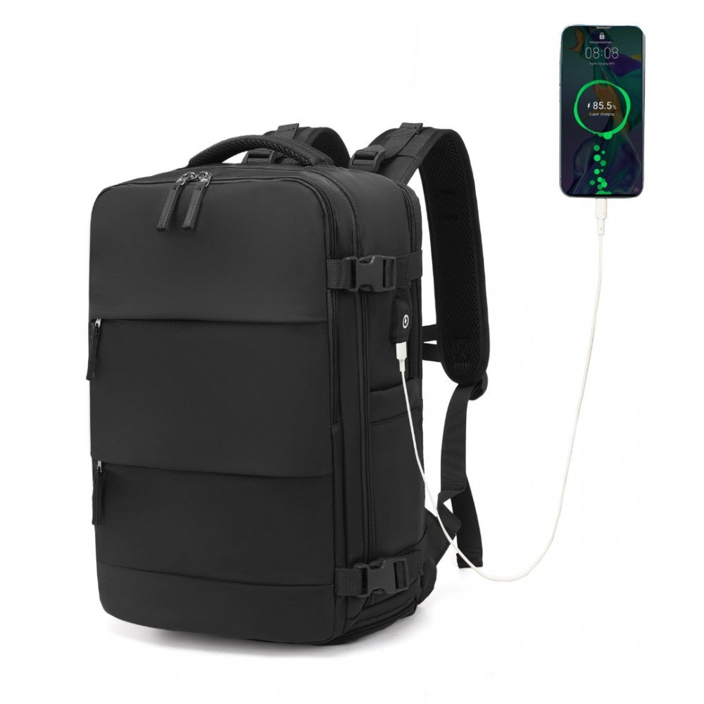 Rucsac multifunctional, compartment laptop 15.6 inch, rezistent la stropi de apa, port USB, pentru calatorii, drumetii activitati zi cu zi, KONO, EQ2344