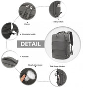 Rucsac multifunctional, compartment laptop 15.6 inch, rezistent la stropi de apa, port USB, pentru calatorii, drumetii activitati zi cu zi, KONO, EQ2344